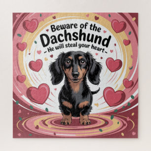 Beware Of The Dachshund Jigsaw Puzzle
