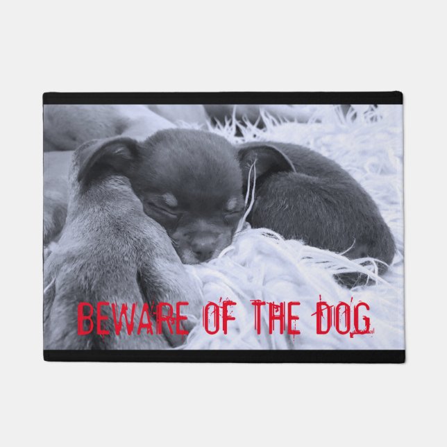 Beware of the Dog Doormat (Front)