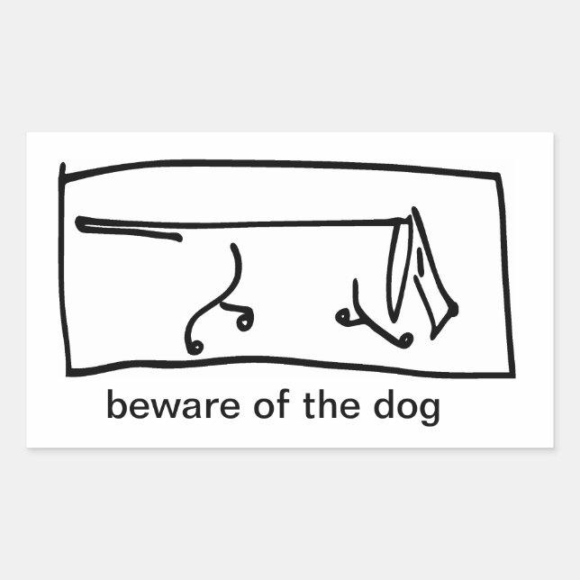 beware of the dog sticker (Front)