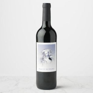 Beware of the Frostbite. Ice vampire Wine Label