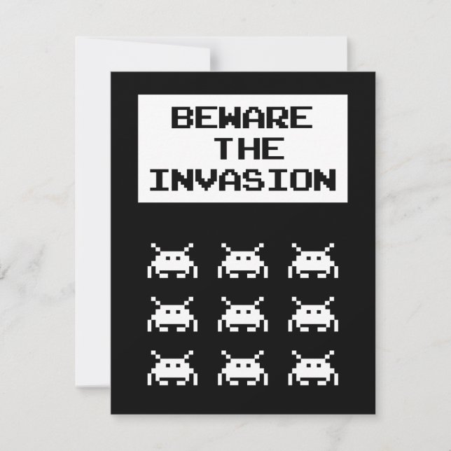 Beware of the invasion, geek design (Front)