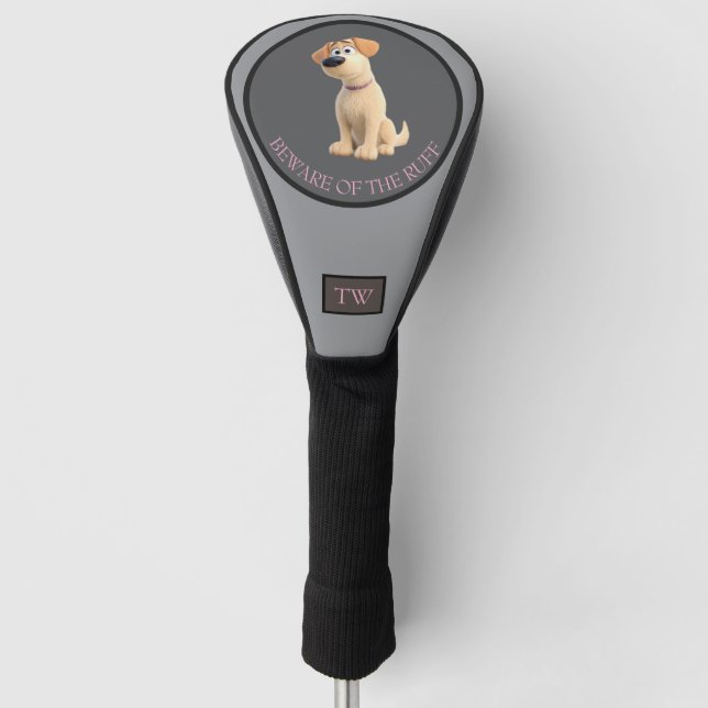 Beware of the Ruff Custom Golf Head Cover (Front)