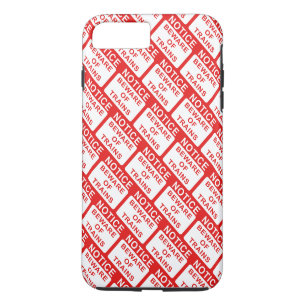 Beware of Trains Railway Sign Print Case-Mate iPhone Case