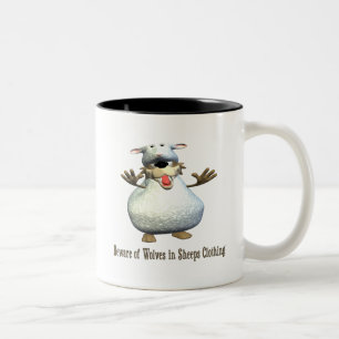 Beware Of Wolves Two-Tone Coffee Mug