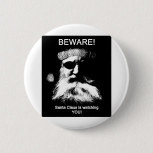 Beware_Santa 2 Inch Round Button