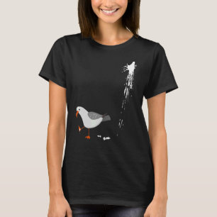 Beware Seagull Albatros Bird Crack  Gull Beach Bir T-Shirt