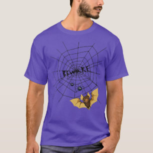 Beware - Spider and Bat Spooky Halloween Shirt 
