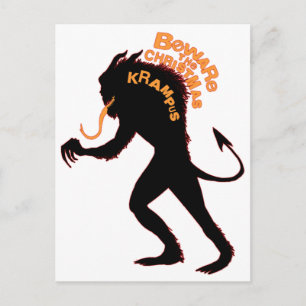 Beware the Christmas Krampus Holiday Postcard