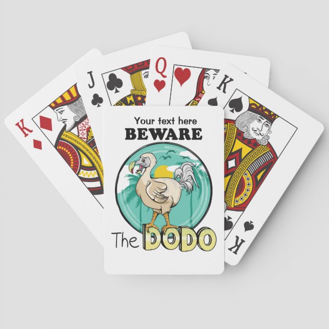 Beware the dodo playing cards (Back)