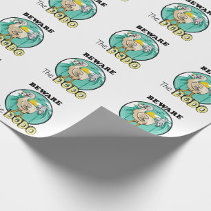 Beware the dodo wrapping paper
