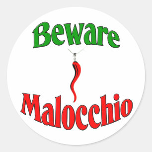 Beware The Malocchio (Evil Eye) Classic Round Sticker
