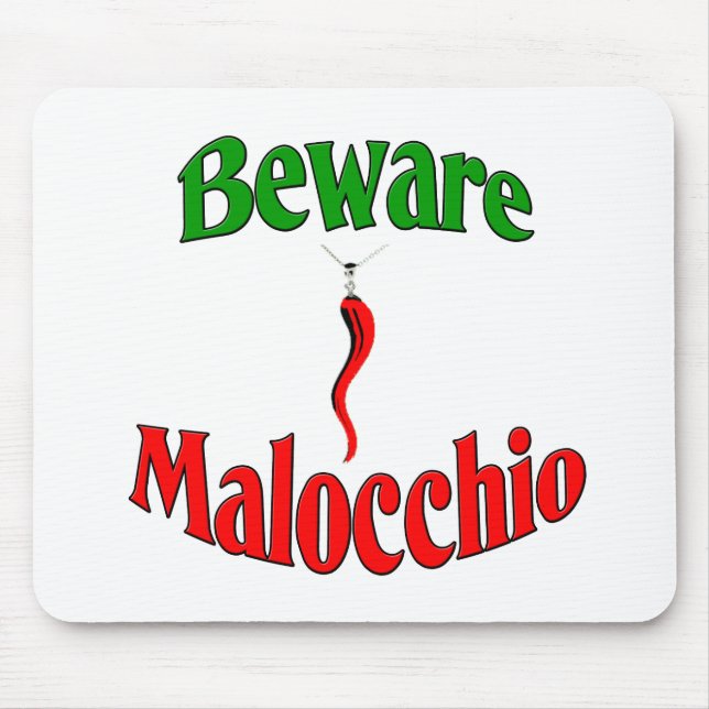 Beware The Malocchio (Evil Eye) Mouse Pad (Front)
