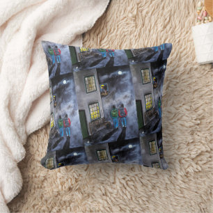 Beware the Moon Painting by Alfred Fox Throw Pillow