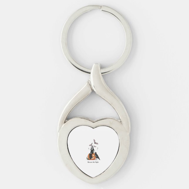 Beware the Night Spooky Nun Keychain (Front)