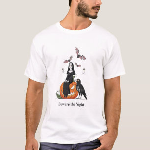 Beware the Night Spooky Nun T-Shirt