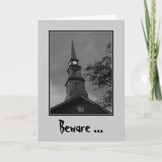 'Beware the Witching Hour' Greeting Card (Front)