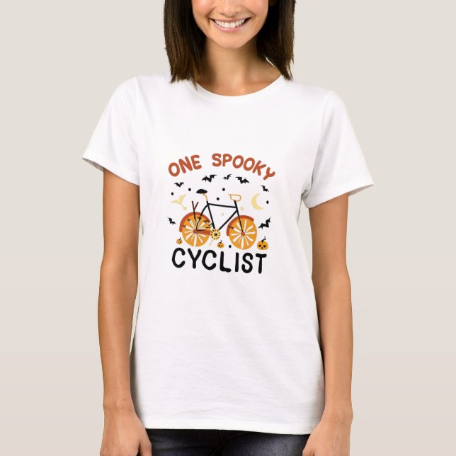     Bewitched Bicycle Rider Design T-Shirt (Front)