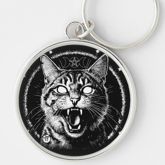 Bewitched Tabby Keychain (Front)