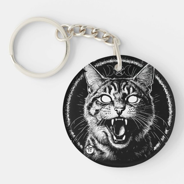 Bewitched Tabby Keychain (Front)
