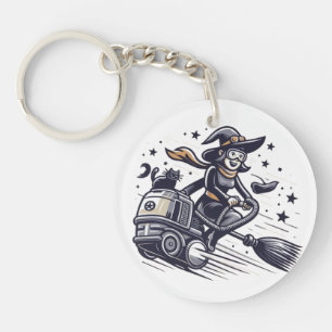 Bewitching Boost: A High-Speed Halloween Haunt! Keychain