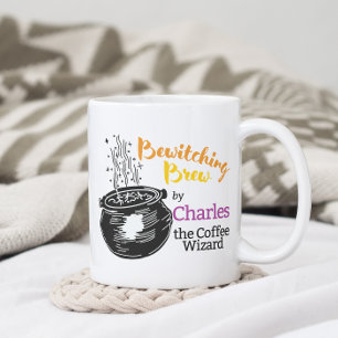 Bewitching Brew Wizard Funny Customizable Coffee Mug