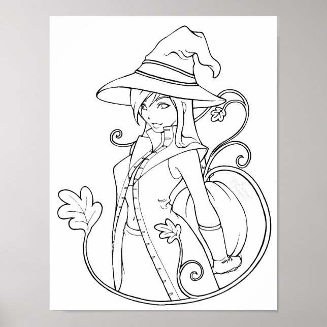Bewitching Colour-Your-Own Poster (Front)
