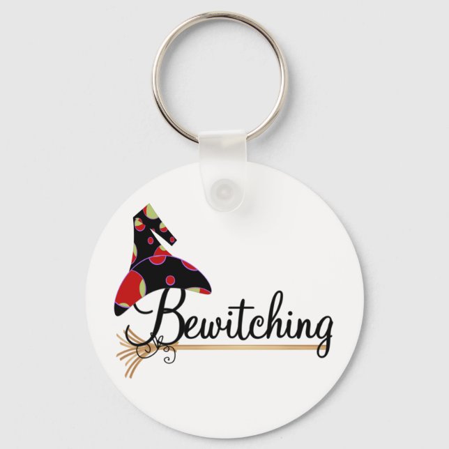 Bewitching Halloween Tshirts and Gifts Keychain (Front)