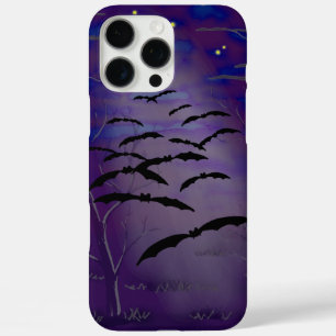 Bewitching Hour with Full Yellow Moon and Bats iPhone 16 Pro Max Case