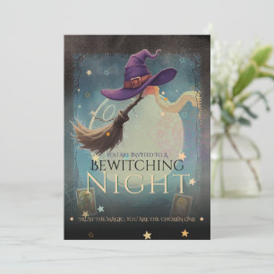 Bewitching Nuit Witchy Tarot Invitation Halloween