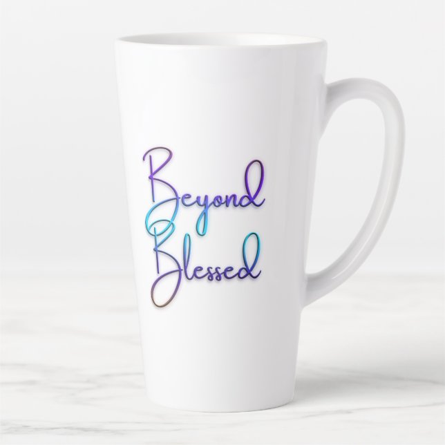 Beyond Blessed Gratitude Thankful Latte Mug (Right)