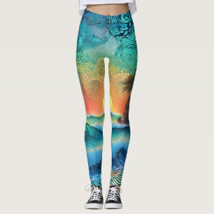 Beyond Blues Seascape Leggings