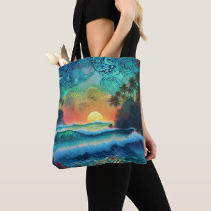 Beyond Blues Seascape Tote Bag