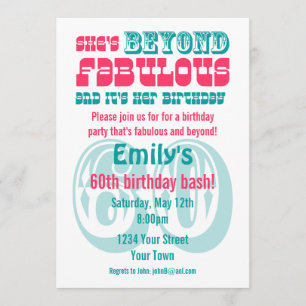 Beyond Fabulous 60th Birthday Invitation
