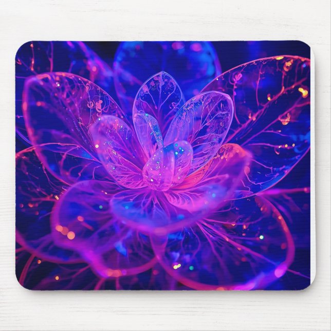 Beyond Frosted Glass Bloom Mouse Pad (Front)