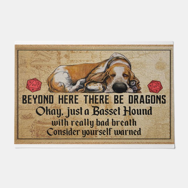 Beyond Here there Be Dragons Doormat (Front)