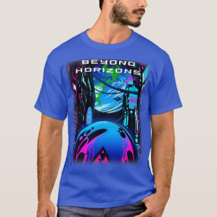 Beyond Horizons Cyberpunk Outrun Scifi Futuristic T-Shirt