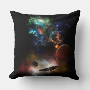 Beyond Space & Time Fractal Art II Spacescape Throw Pillow