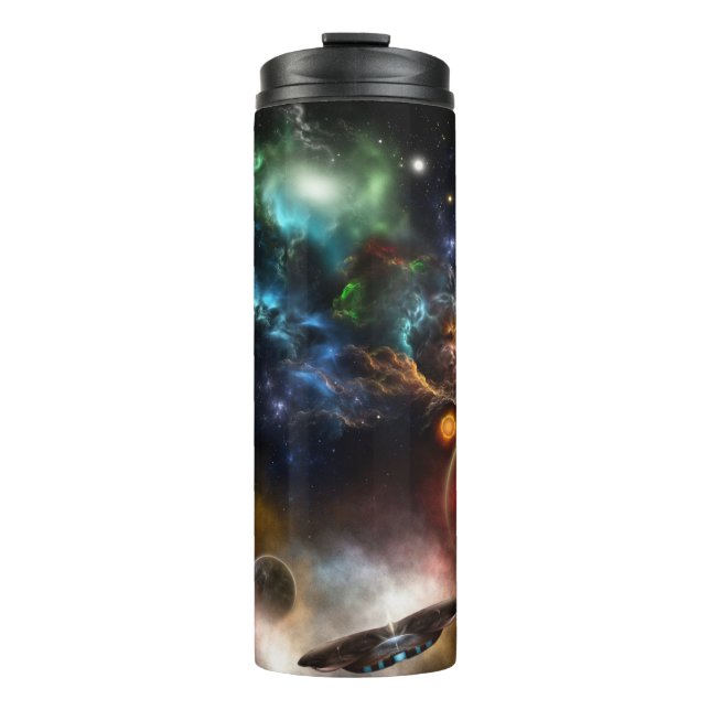 Beyond Space & Time	 Fractal Art Thermal Tumbler (Front)