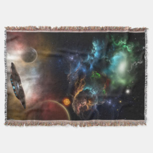 Beyond Space & Time	 Fractal Art Throw Blanket