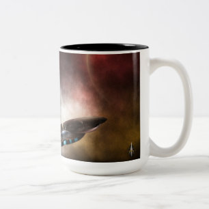 Beyond Space & Time	 Fractal Art Two-Tone Coffee Mug