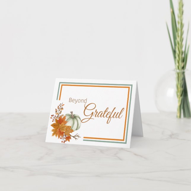 Beyond Thankful Thank You Card (Front)