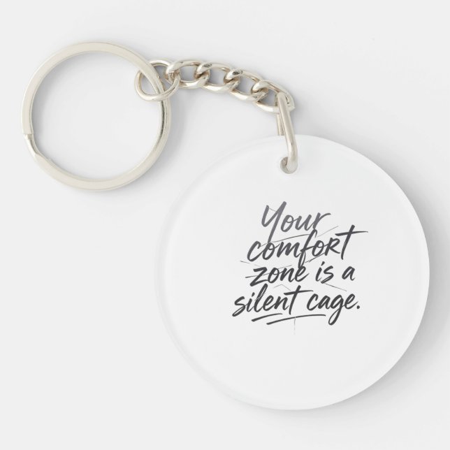 Beyond the Comfort Zone Keychain (Front)