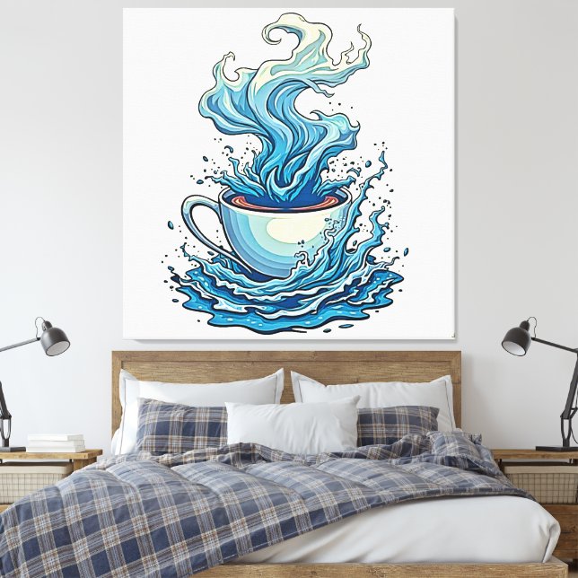 Beyond the Daily Cup Canvas Print (Insitu(Bedroom))