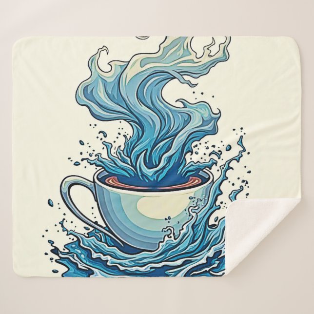 Beyond the Daily Cup Sherpa Blanket (Front (Horizontal))