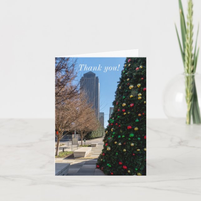 Beyond The Dallas Christmas Tree Thank You Card (Front)