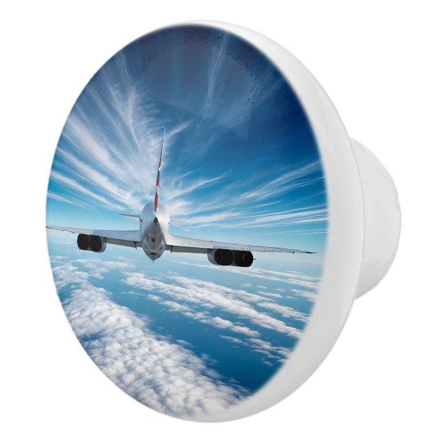 Beyond the Horizon: Concorde from Behind Ceramic Knob (Right)