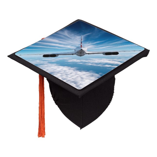 Beyond the Horizon: Concorde from Behind Graduation Cap Topper (Angled)