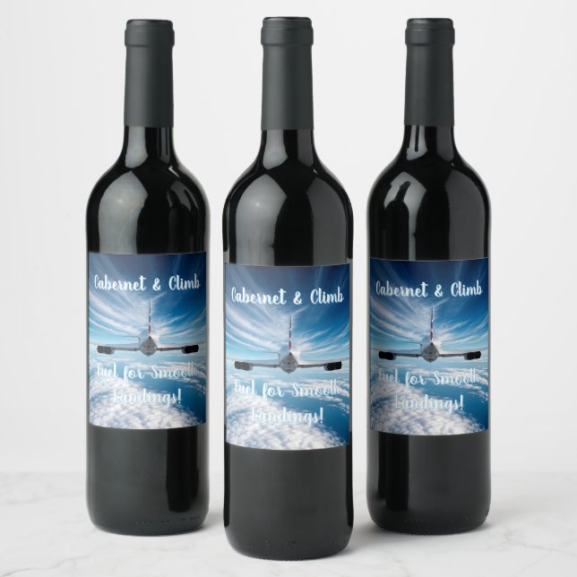 Beyond the Horizon: Concorde from Behind Wine Label (Bottles)