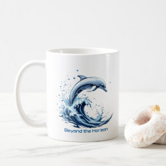 Beyond the Horizon - Dolphin Wave Mug