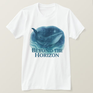 Beyond the Horizon – Majestic Whale Watercolor T-Shirt